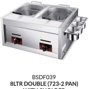 Commercial Gas Deep Fryer Twin Tank 8x8L with Auto Ignition