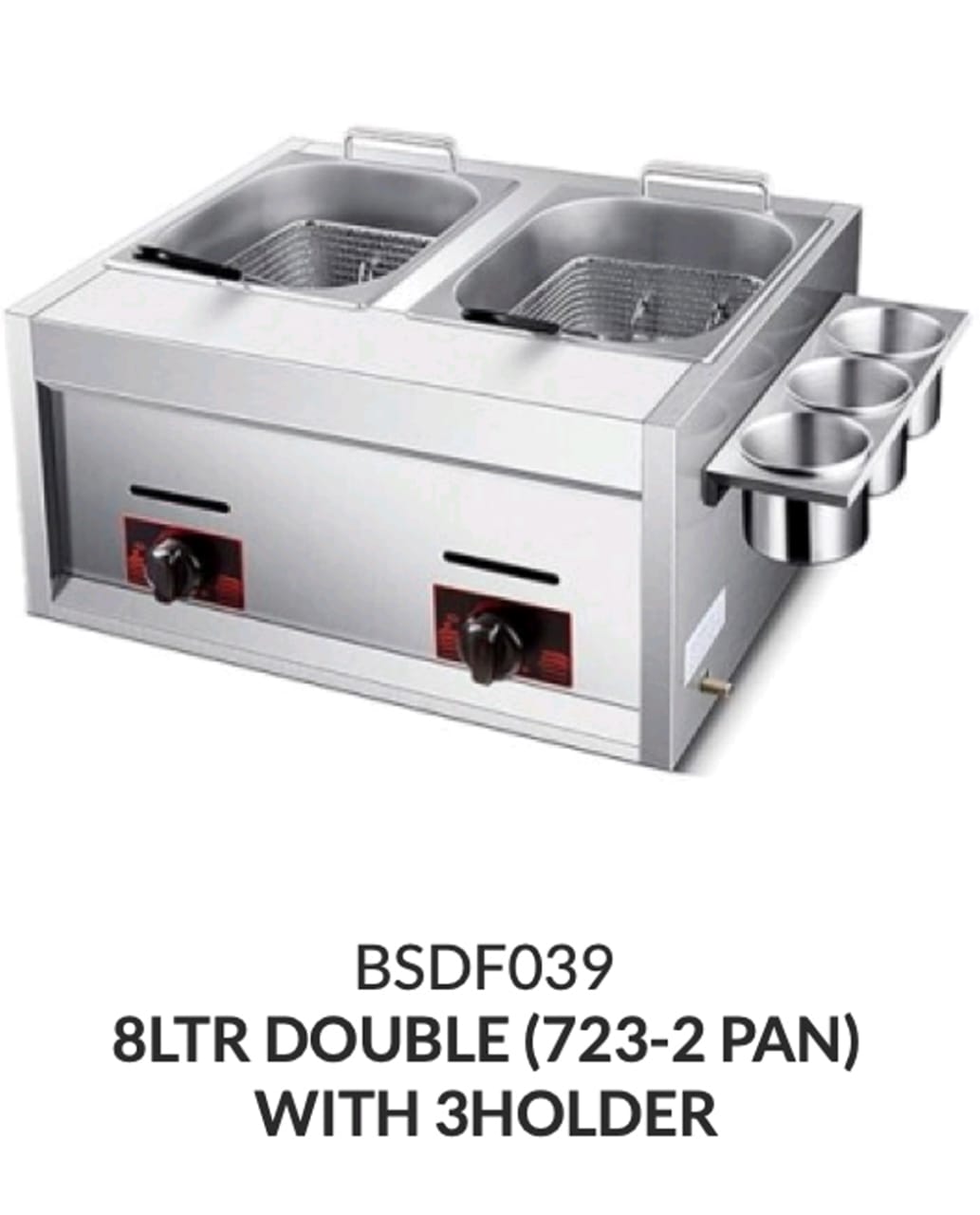 Commercial Gas Deep Fryer Twin Tank 8x8L with Auto Ignition