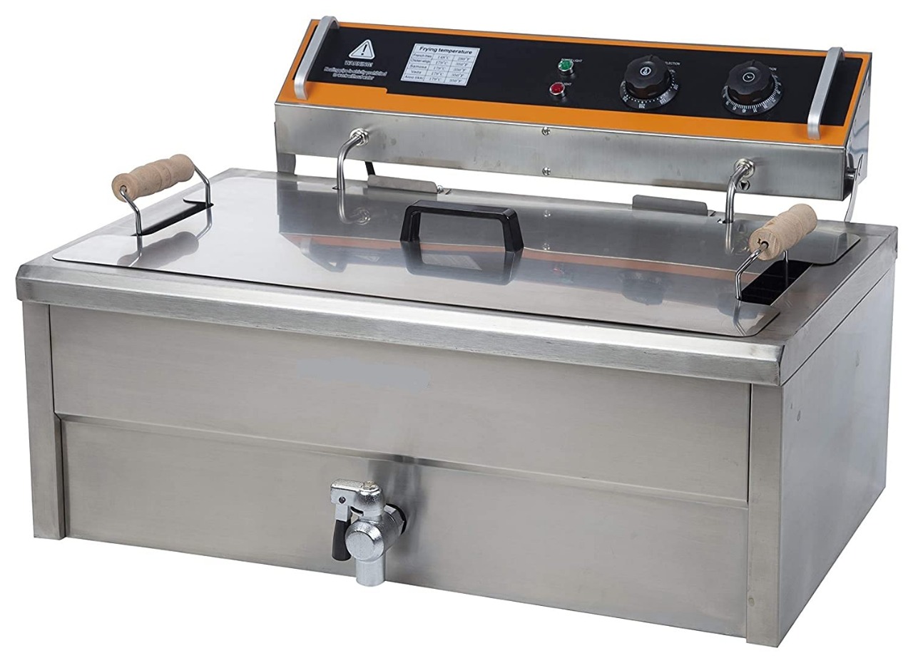 A|E Heavy Duty Electric Commercial Deep Fat Fryer 25L with Oil Tap