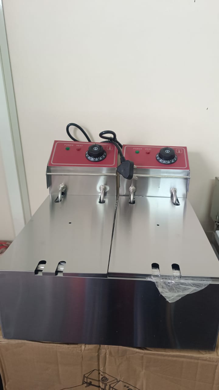 A|E Commercial Electric Double Deep Fryer 6L+6L Double Tank